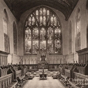 Oxford, Wadham College Chapel (b / w photo)
