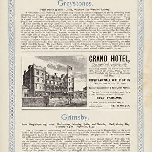 Page from the ABC Hotel Guide for Travellers and Tourists, 1901-2 (litho)