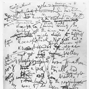 Page from the Finnegans Wake notebooks, c. 1922-39 (pencil on paper)