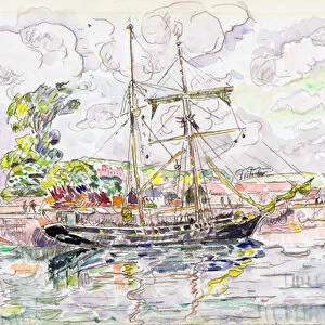 Paimpol, 1930 (w / c with pencil on paper)