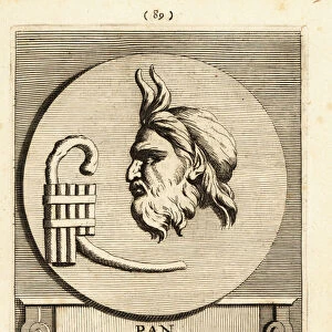 Pan, Greek god of the wild, shepherds, , nature, etc, 1808 (engraving)