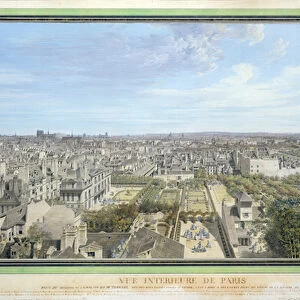 Panoramic View of Paris Towards the North, 1786 (w / c on paper)