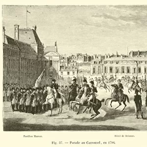 Parade au Carrousel, en 1796 (engraving)