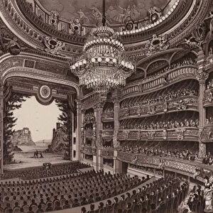 Paris: Le Salle du Grand Opera (litho)