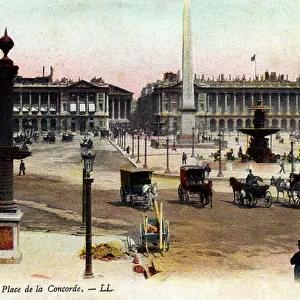 Paris - view of La Place de la Concorde, early 20th century (postcard)