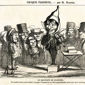 Parisian sketches: the song dealer, 1858 (illustration)