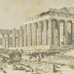 The Parthenon, Athens, in the 1860s (engraving)