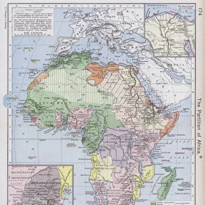 The Partition of Africa (colour litho)