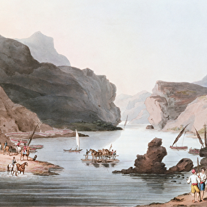 Pass of the Tagus at Villa Velha into the Alemtejo, 20th May 1811 engraved by C. Turner