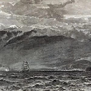 The Peak of Teneriffe, Sante Cruz, from Leisure Hour, 1888 (engraving)