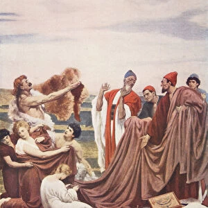 Phoenicians trading with Early Britons, illustration from Hutchinson