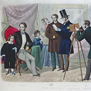 Photographic Session, 1857 (coloured engraving)