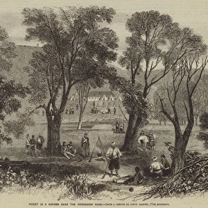 Picket in a Garden near the Woronzow Road (engraving)