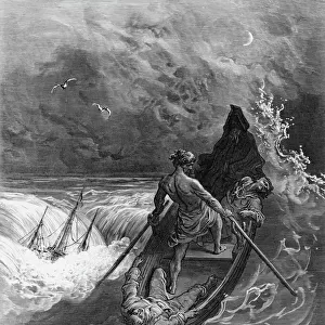The Pilot faints, scene from The Rime of the Ancient Mariner by S. T. Coleridge