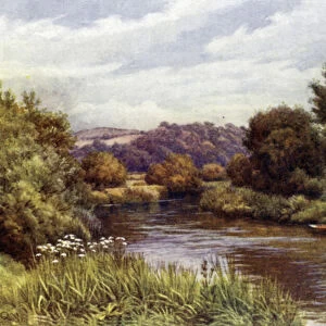 Pink Hill, Weir Stream (colour litho)