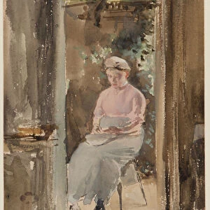 Pink Note: Shelling Peas, 1883 / 84 (w / c on paper)