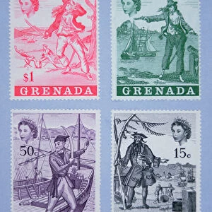 Pirate stamps issued by Grenada in 1970 (colour litho)