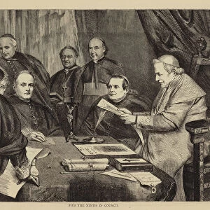 Pius the Ninth in Council (engraving)