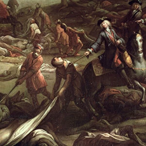 The Plague in Marseille in 1720 (oil on canvas) (detail)