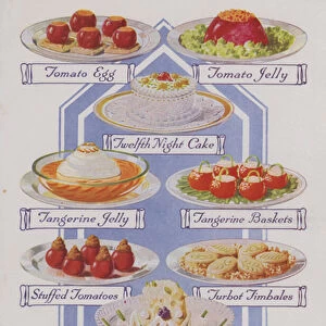 Plate to illustrate selected dished described under the letter "T"(colour litho)