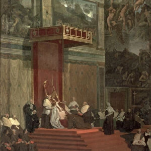 Pope Pius VII (Luigi Barnaba Chiaramonti) (1742-1823) attending chapel, 1820