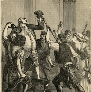 The Populace Compelling Louis XVI to Adopt the Red Cap, 1792 (engraving)