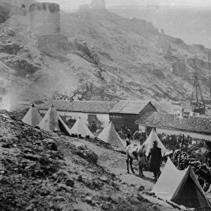 The Port at Balaklava during the Crimean War, c. 1855 (b / w photo)