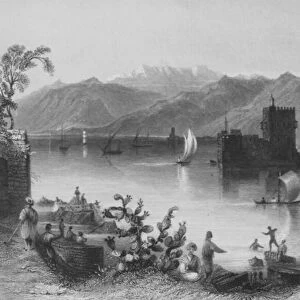 Port of Beirout, the Ancient Berothai (engraving)