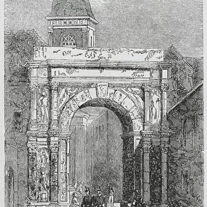 Porte Noire, Besancon, France (engraving)