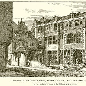 A Portion of Winchester House, which Survived until the Nineteenth Century (engraving)