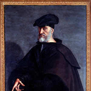 Portrait of Andrea Doria, Italian condottiere (oil on canvas, 1526)