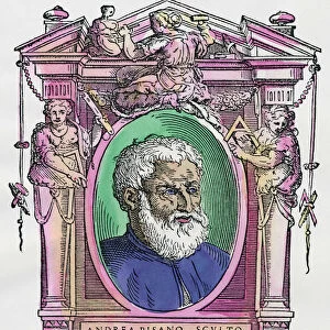 Portrait of Andrea Pisano (1290-1349) Italian sculptor and architect