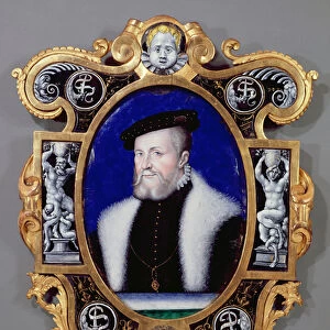 Portrait of Anne, First Duke of Montmorency (1493-1567) 1556 (oil on enamel)