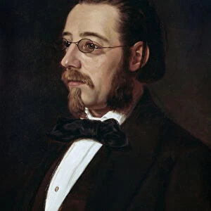 Portrait of Bedrick Smetana (oil on canvas, 19th century)