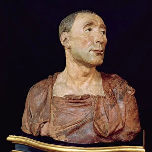 Portrait bust of Niccolo da Uzzano (1359-1431) (polychrome terracotta)