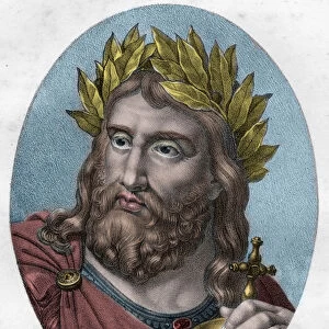 Portrait of Charlemagne (Charles I called the Great, Carolus Magnus, 742-814)