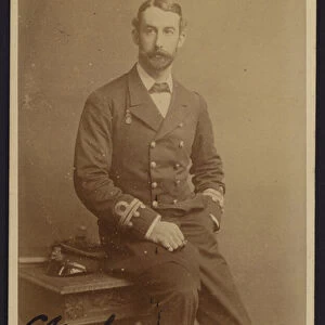 Portrait, Charles Elphinstone Fleeming Cunninghame Graham RN MVO (1854-1917), Commander of the Royal Yacht Osborne (b / w photo)