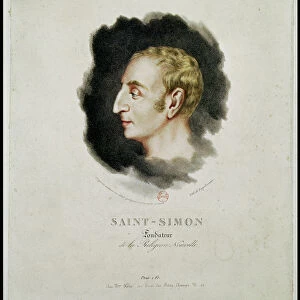 Portrait of Claude Henri de Rouvroy, Count Saint-Simon (1760-1825) made shortly after his death