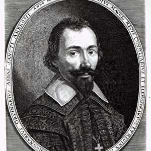 A portrait of Claude Maugis, advisor to Marie de Medici (engraving)