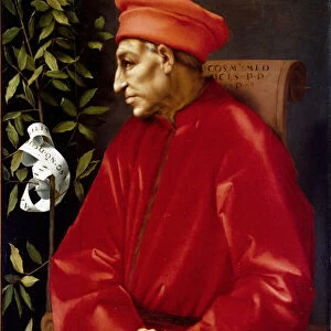 Portrait of Cosimo (Cosimo de Medici), known as Cosimo the Ancient Medici (1389-1464