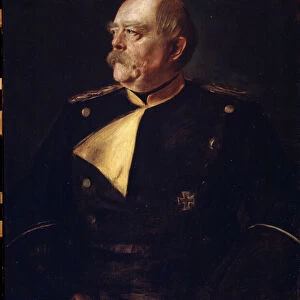 Portrait du chancelier Otto von Bismarck (1815-1898) en uniforme. Peinture de Franz von Lenbach (1836-1904). Musee des Beaux Arts Pouchkine, Moscou