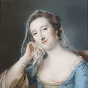 Portrait of Elizabeth, daughter of Sir Edward Hulse, 1st Baronet, 1755 (pastel on paper)