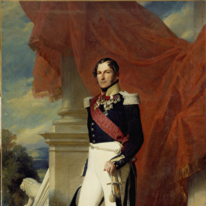 Portrait in foot of Leopold I (1790-1865), King of the Belgians Painting by Xaver