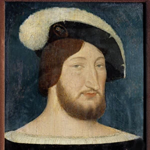Portrait of Francois I (1494 - 1547), King of France. Painting by Jean Clouet (1485-1541)