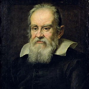Portrait of Galileo Galilei (1564-1642) (oil on canvas)