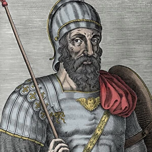 Portrait of Godfrey of Bouillon (Godefroy de Bouillon) (1040 / 61-1100), Frankish knight
