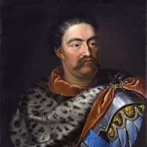 "Portrait de Jean III Sobieski (1629-1696) roi de Pologne"17eme siecle - Portrait of John III Sobieski (1629-1696), King of Poland and Grand Duke of Lithuania - Tricius, Jan (ca 1620-ca 1692) - c