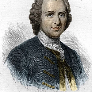 Portrait of Jean Jacques Rousseau, engraving of the 19th century