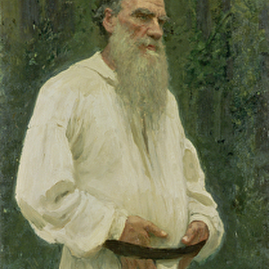 Portrait of Lev Tolstoy (1828-1910) 1901 (oil on canvas)