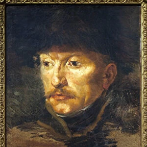 Portrait of Lieutenant Dieudonne. painting by Theodore Gericault (1794-1824)